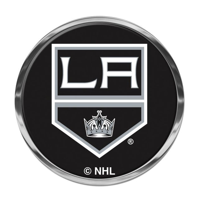 Emblema abovedado de metal cromado de Los Angeles Kings