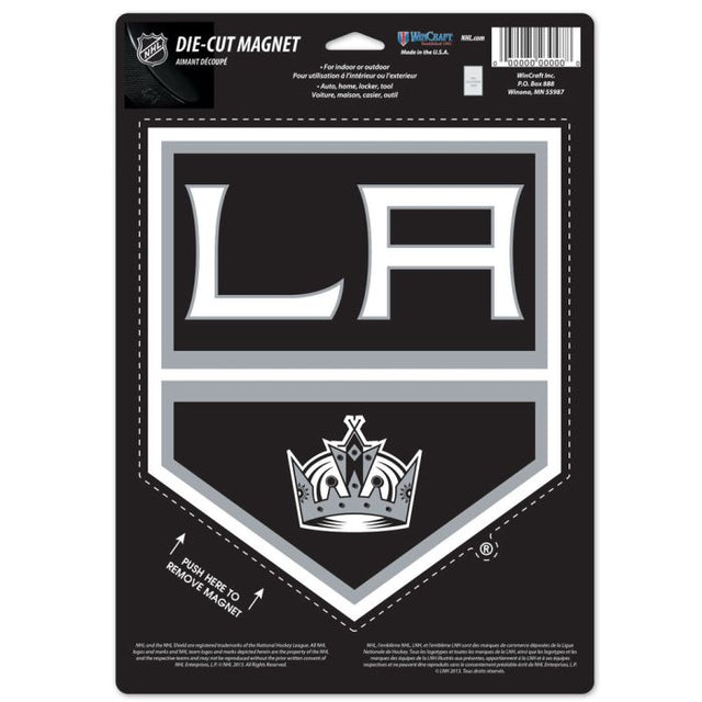 Imán troquelado con el logotipo de Los Angeles Kings, 6,25" x 9"