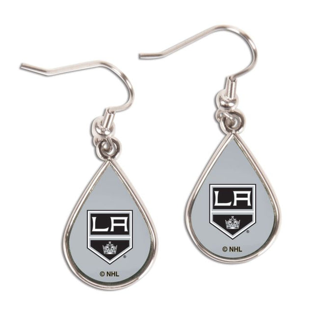 Pendientes de los Angeles Kings con forma de lágrima en cartulina