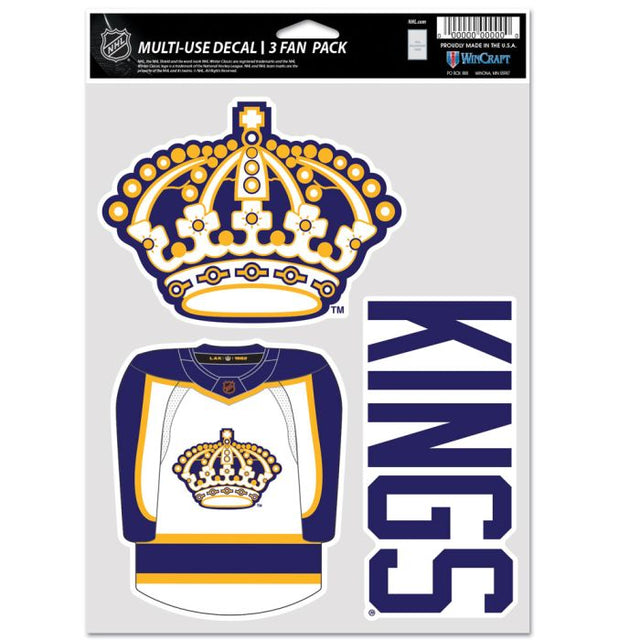 Paquete multiusos para 3 fanáticos de edición especial de Los Angeles Kings