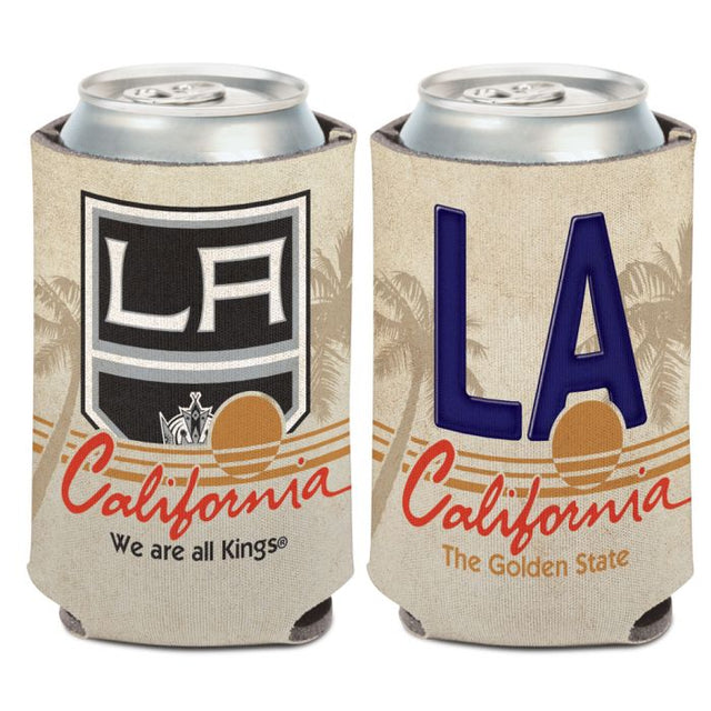 Enfriador de lata con placa estatal de Los Angeles Kings de 12 oz.