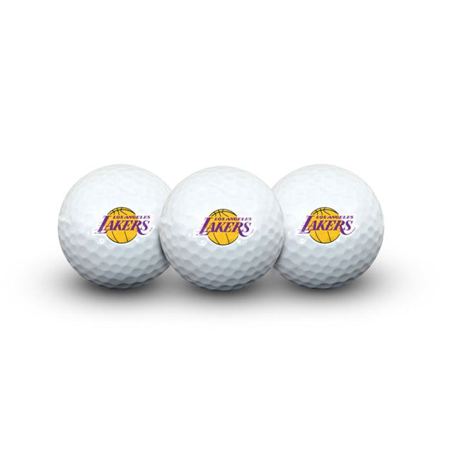 3 pelotas de golf de Los Angeles Lakers en estuche tipo concha