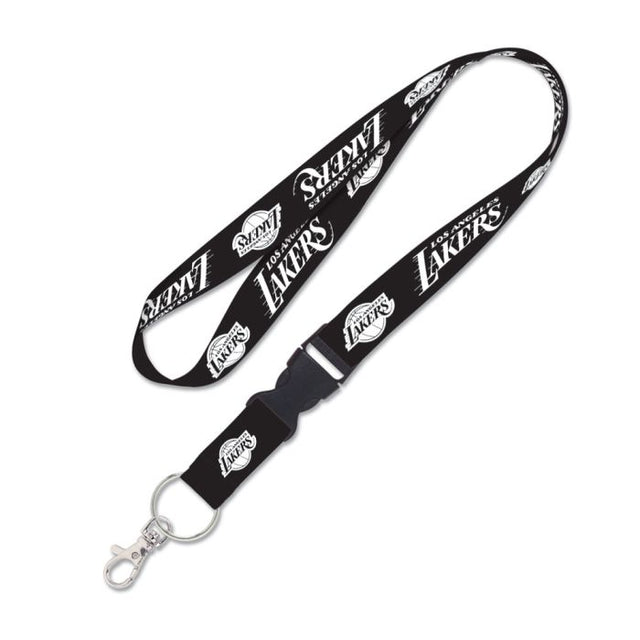 Los Angeles Lakers Black Lanyard w/detachable buckle 1"