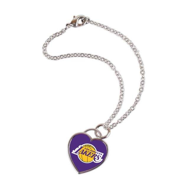 Pulsera de Los Angeles Lakers con corazón en 3D