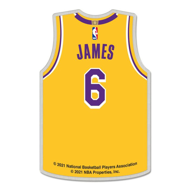 Tarjeta de joyería con pin de colección de Los Angeles Lakers de LeBron James