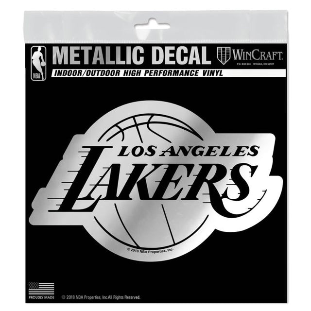 Calcomanía metálica de Los Angeles Lakers de 6" x 6"