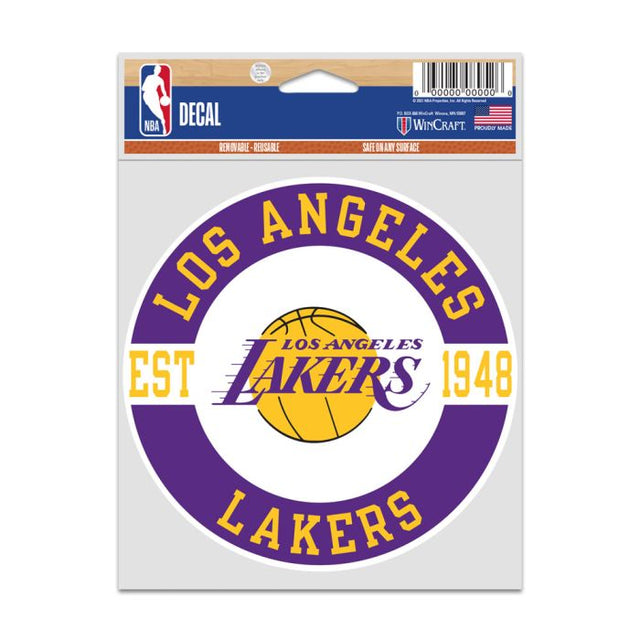 Calcomanías para fanáticos de Los Angeles Lakers de 3,75" x 5"