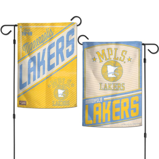 Banderas de jardín de Los Angeles Lakers/Hardwoods, de 2 lados, 12,5" x 18"