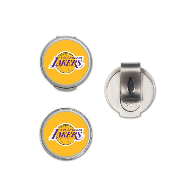 Clip para gorra de Los Angeles Lakers con 2 marcadores, con tapa tipo concha