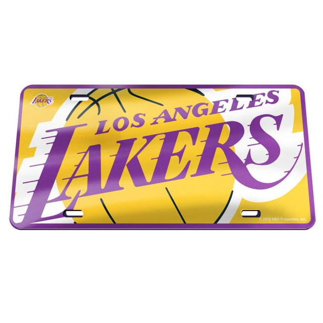 Matrícula especial acrílica MEGA de Los Angeles Lakers