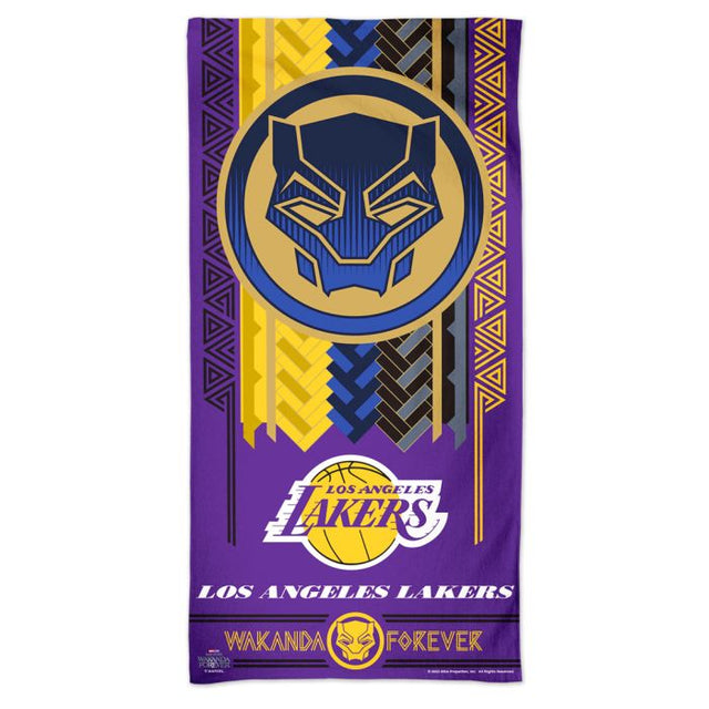 Los Angeles Lakers / Marvel (c) 2022 MARVEL Spectra Beach Towel 30" x 60"