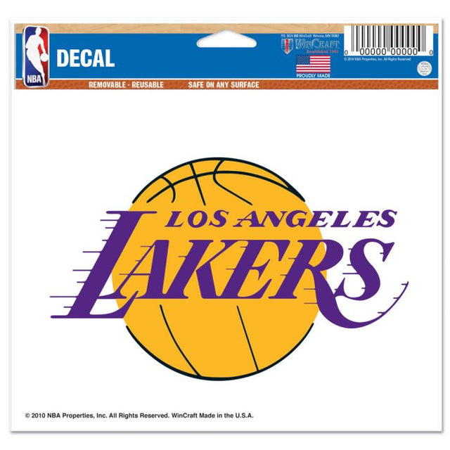 Calcomanía multiusos de Los Angeles Lakers, fondo transparente, 5" x 6"