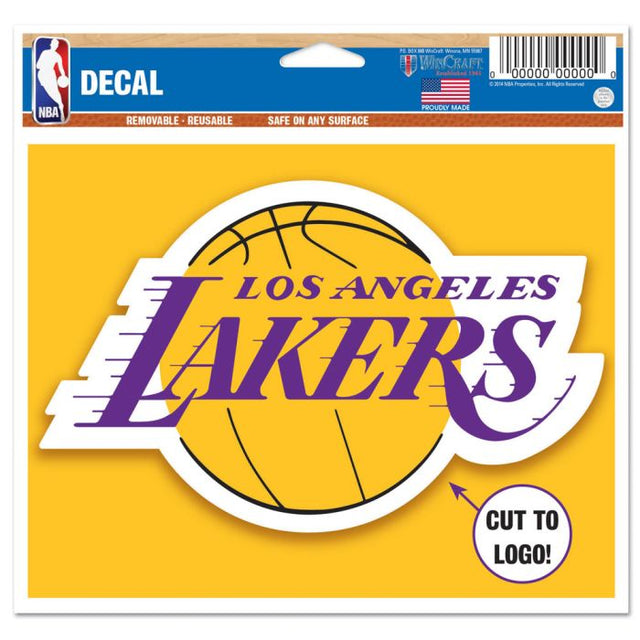 Calcomanía multiusos de Los Angeles Lakers: logotipo recortado de 5" x 6"