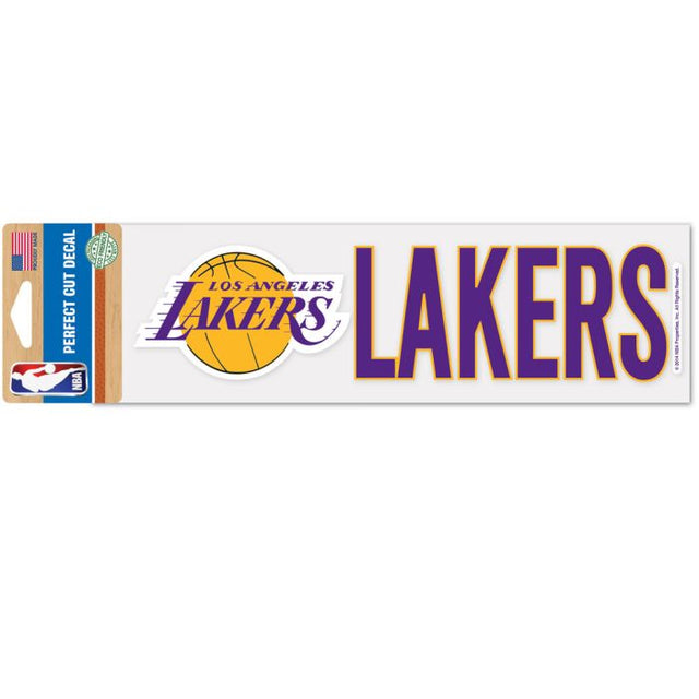 Calcomanías de corte perfecto de Los Angeles Lakers de 3" x 10"