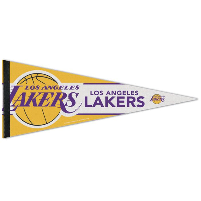 Banderín premium de Los Angeles Lakers de 12" x 30"