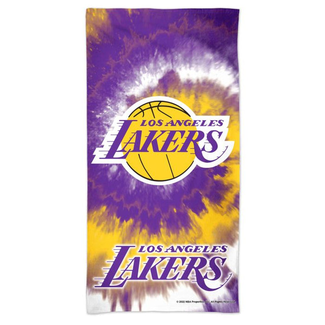 Los Angeles Lakers TDYE Spectra Beach Towel 30" x 60"