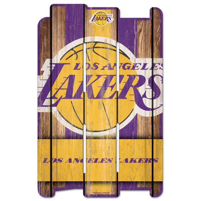 Letrero de madera para valla de Los Angeles Lakers