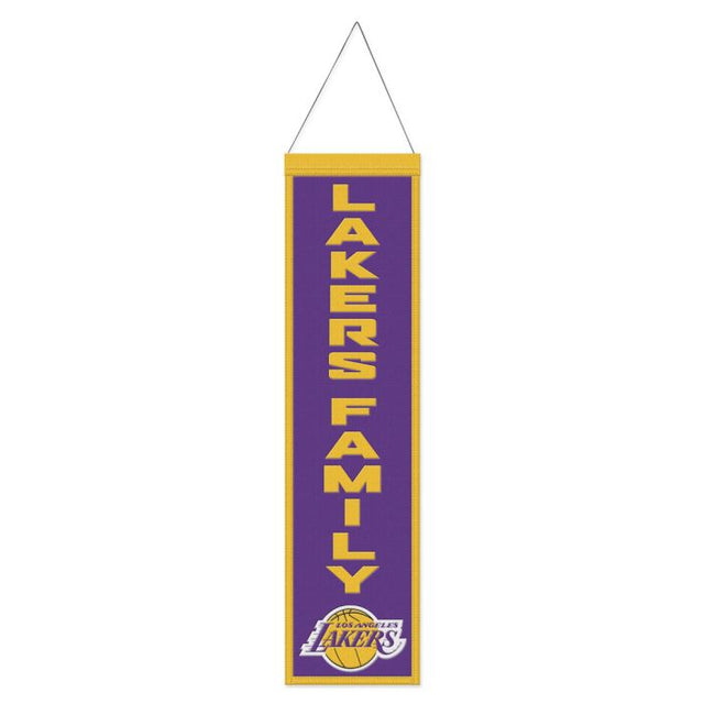 Bandera de lana de Los Angeles Lakers de 8" x 32"