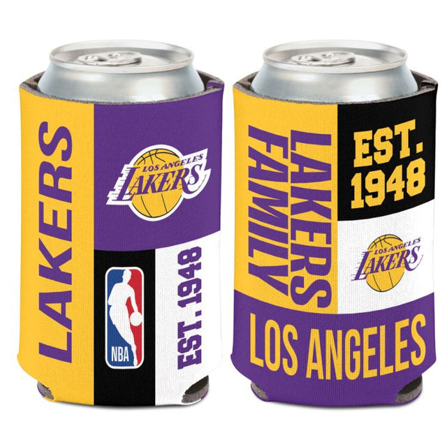 Enfriador de lata con bloques de colores de Los Angeles Lakers, 12 oz.