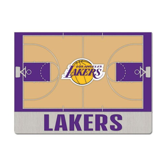 Tarjeta de joyería con pin esmaltado de colección de la cancha de Los Angeles Lakers