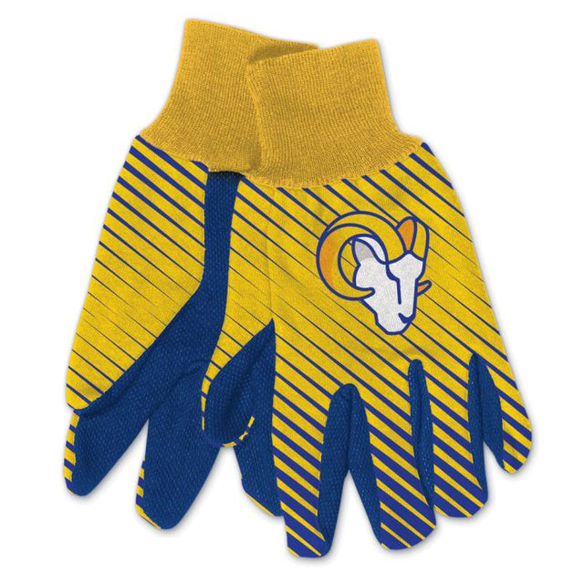 Guantes de dos tonos para adultos de Los Angeles Rams