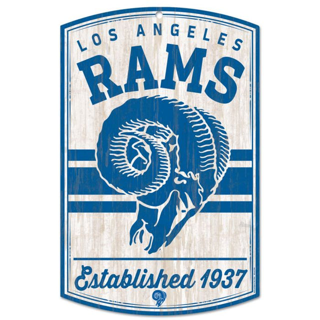 Los Angeles Rams / Classic Logo RETRO Wood Sign 11" x 17" 1/4" thick