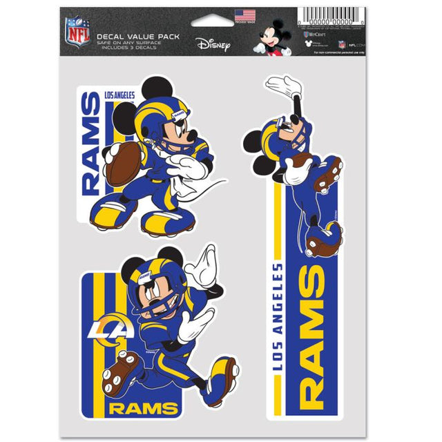 Los Angeles Rams / Disney Mickey Mouse Multi Use 3 Fan Pack