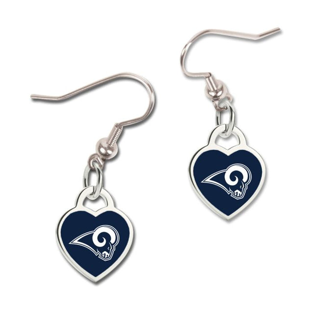 Los Angeles Rams HEART Earrings w/3D Heart