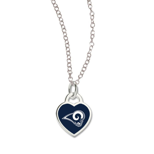 Los Angeles Rams HEART Necklace w/3D Heart