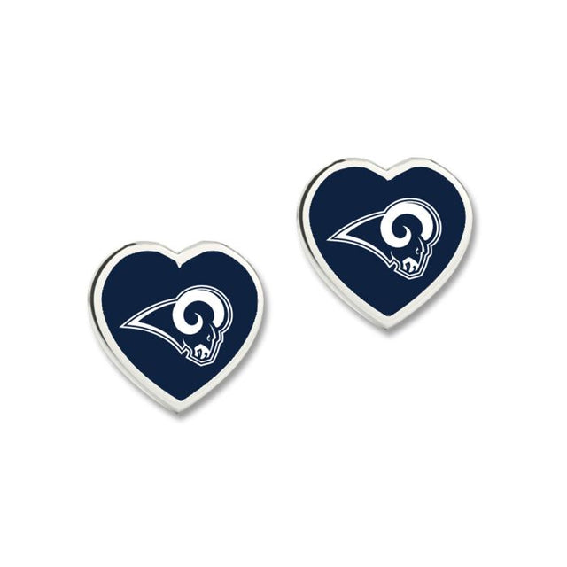 Los Angeles Rams HEART POST Earrings w/3D Heart