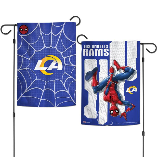 Los Angeles Rams / Marvel (C) 2021 Marvel Garden Flags 2 sided 12.5" x 18"