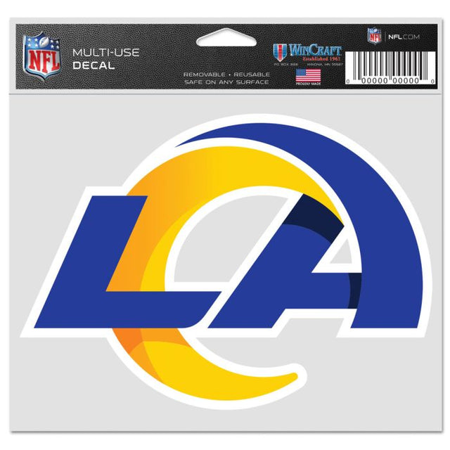 Los Angeles Rams Multi-Use Decal -Clear Bckrgd 5" x 6"