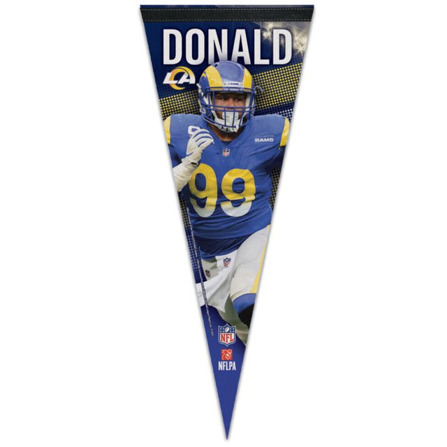 洛杉矶公羊队优质锦旗 12 英寸 x 30 英寸 Aaron Donald