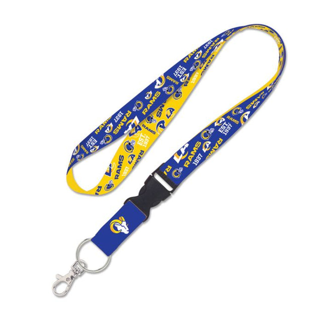 Los Angeles Rams Scatterprint Lanyard w/detachable buckle 1"