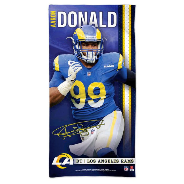 Los Angeles Rams Spectra Beach Towel 30" x 60" Aaron Donald