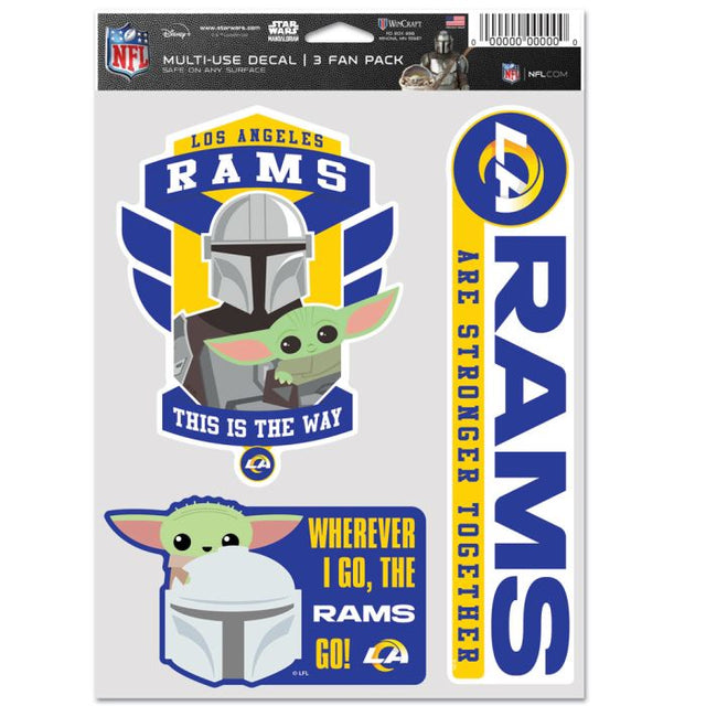 Los Angeles Rams / Star Wars Mandalorian Multi Use 3 Fan Pack