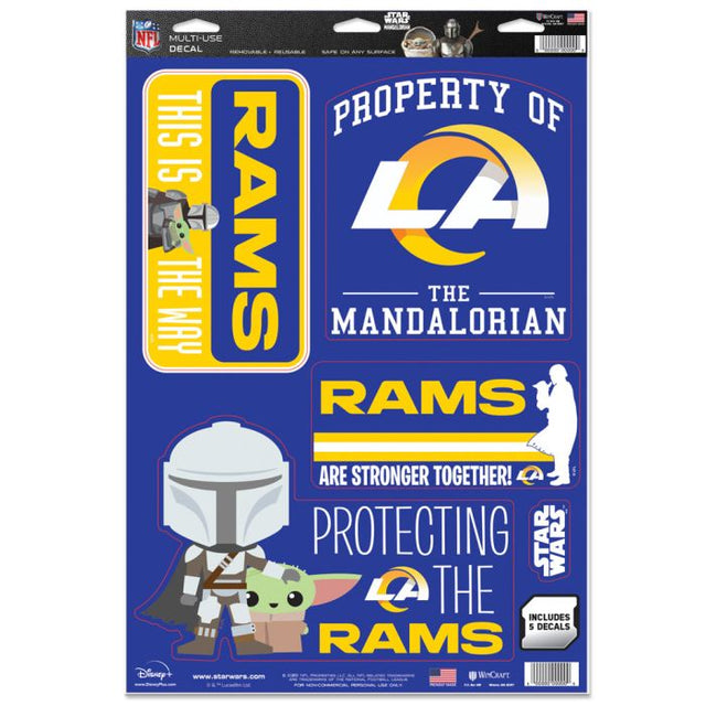 Los Angeles Rams / Star Wars Mandalorian Multi-Use Decal 11" x 17"