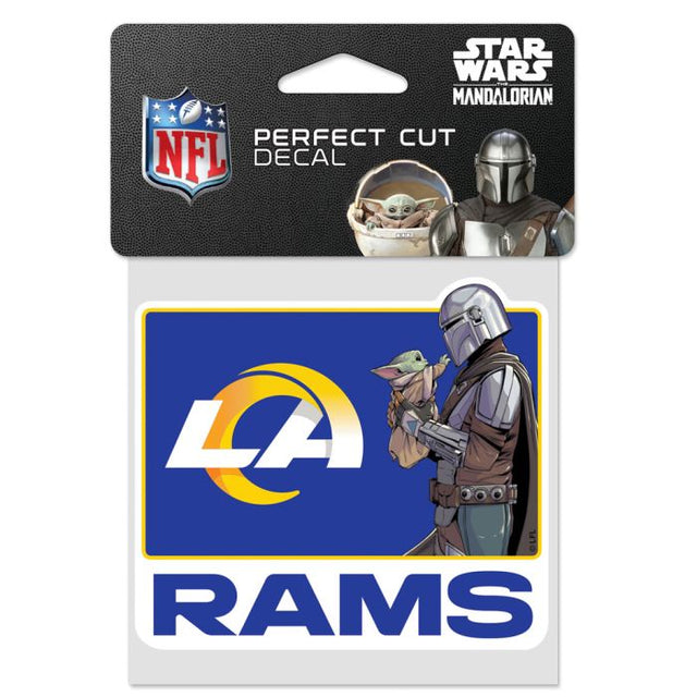 Los Angeles Rams / Star Wars Mandalorian Perfect Cut Color Decal 4" x 4"