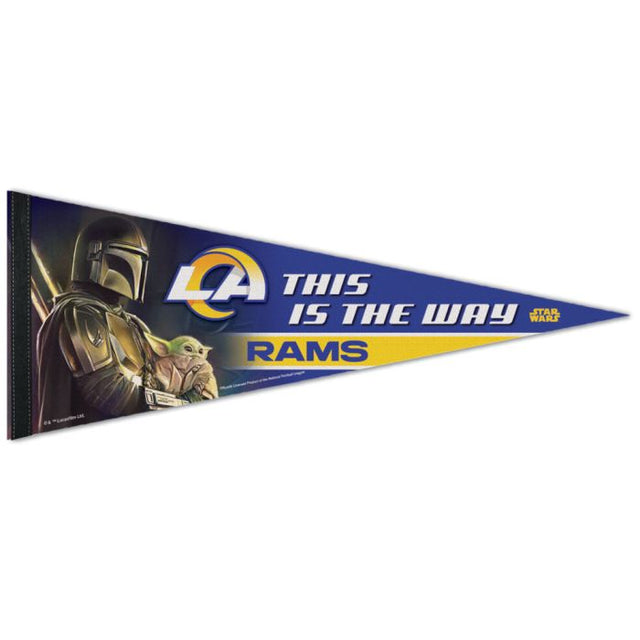 Los Angeles Rams / Star Wars Mandalorian Premium Pennant 12" x 30"