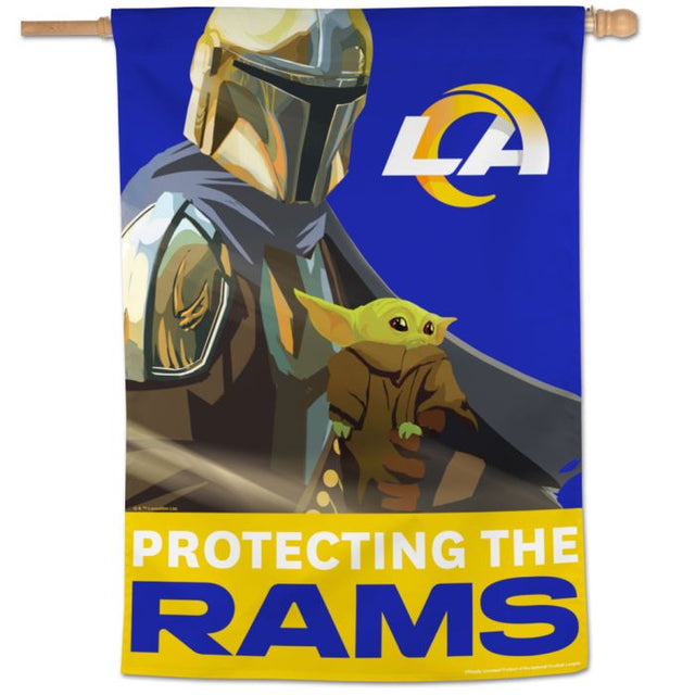 Los Angeles Rams / Star Wars Mandalorian Vertical Flag 28" x 40"