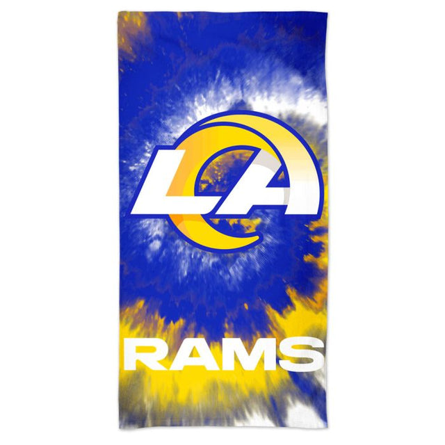 Los Angeles Rams Tie Dye Spectra Beach Towel 30" x 60"