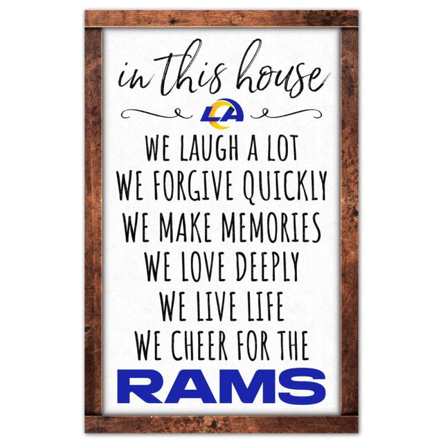 Los Angeles Rams Wood Sign 11" x 17" 1/4" thick