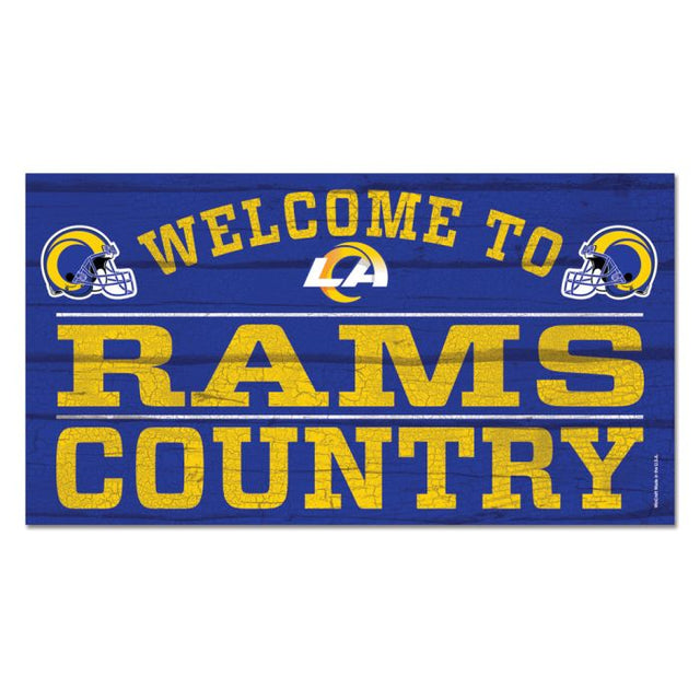 Los Angeles Rams Wood Sign 13"x24" 1/4" thick