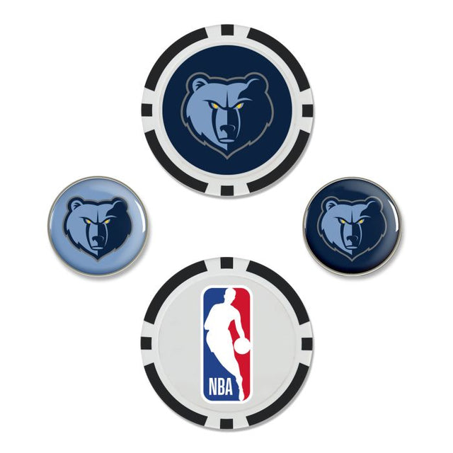 Juego de cuatro marcadores de pelota de los Memphis Grizzlies