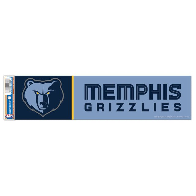 Tira de parachoques de los Memphis Grizzlies de 3" x 12"