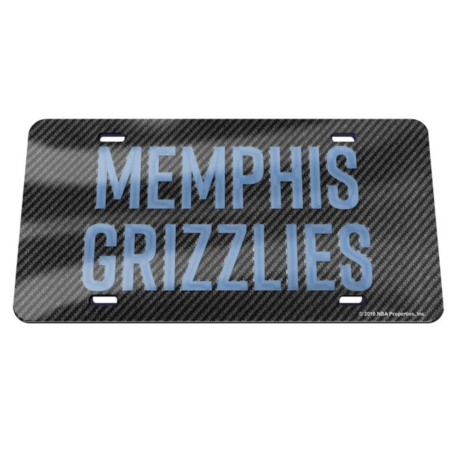 Memphis Grizzlies CARBON Specialty Acrylic License Plate