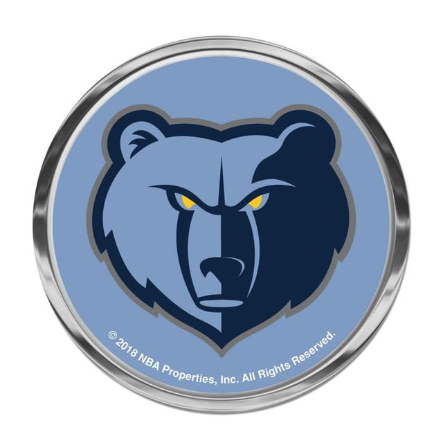 Memphis Grizzlies Chrome Metal Domed Emblem