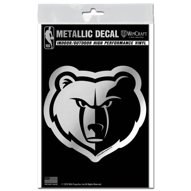 Memphis Grizzlies Decal Metallic 3" x 5"