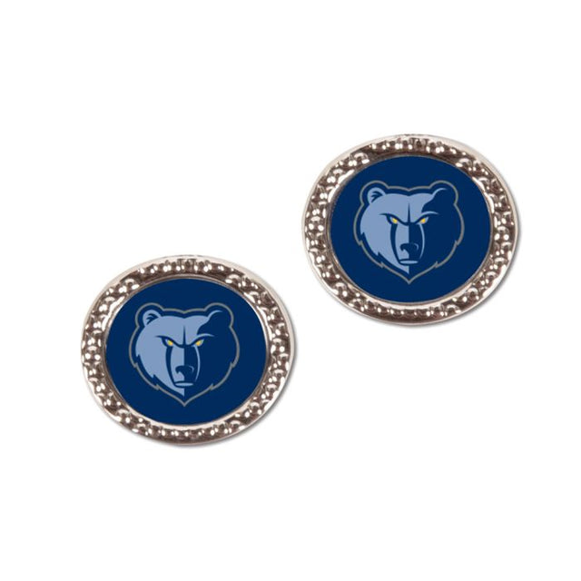 Memphis Grizzlies Earrings Jewelry Carded Round