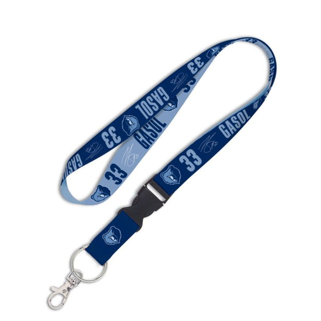 Memphis Grizzlies Lanyard w/detachable buckle 1" Marc Gasol